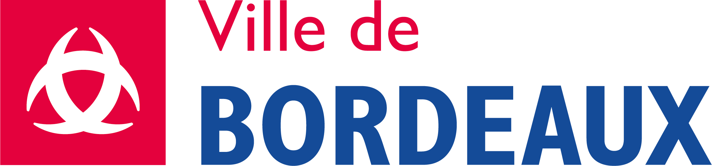 VILLE DE BORDEAUX HORIZONTAL ROUGE ET BLEU